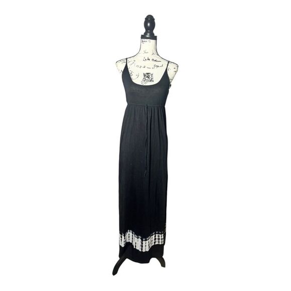 C&C California SZ S black with white stripe maxi dress - Picture 1 of 6
